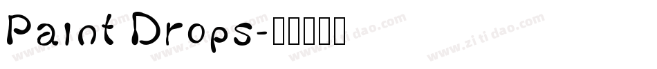 Paint Drops字体转换